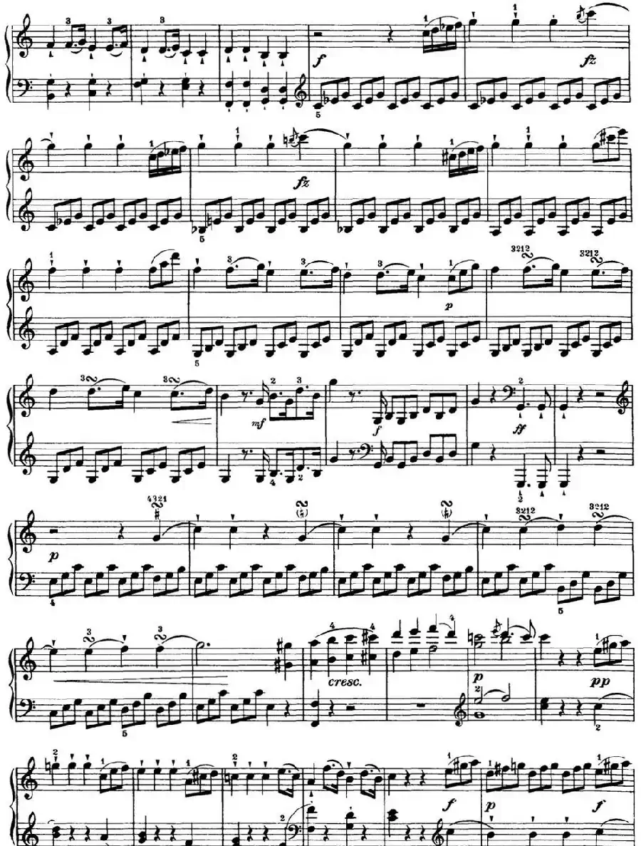 海顿 钢琴奏鸣曲 Hob XVI 35 in C major