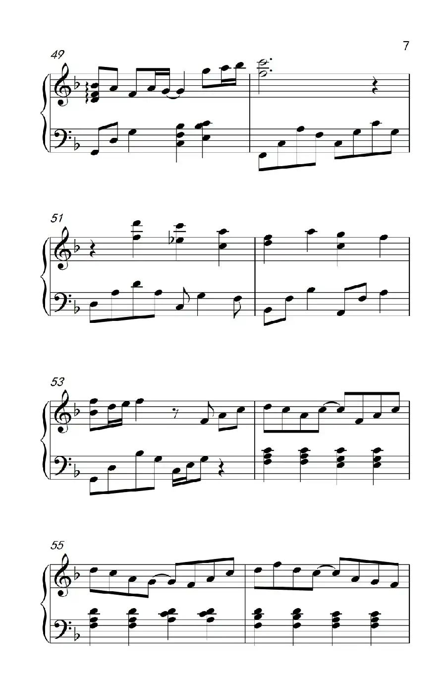 一首简单的歌（《弹吧音教》制谱版）