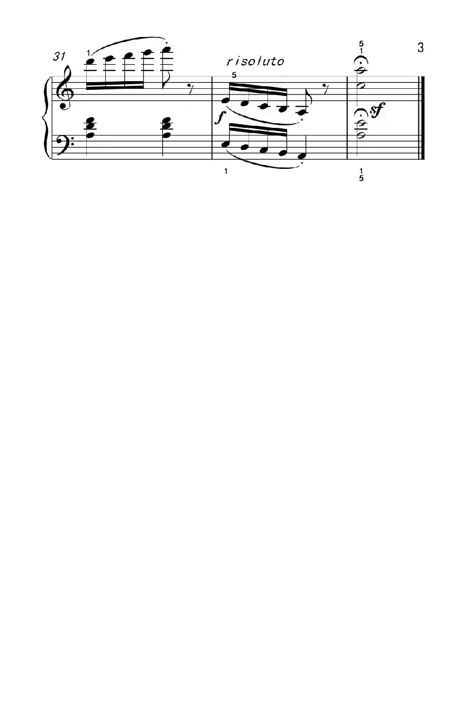 阿拉伯风格曲（老年大学 钢琴教程 2）