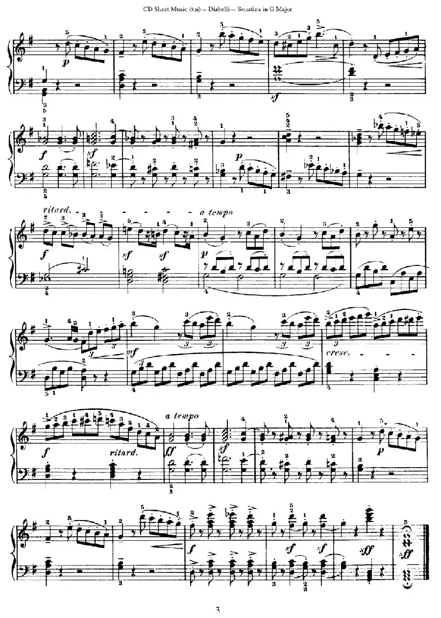 7 Piano Sonatinas Op.168（7首钢琴小奏鸣曲 No.6）