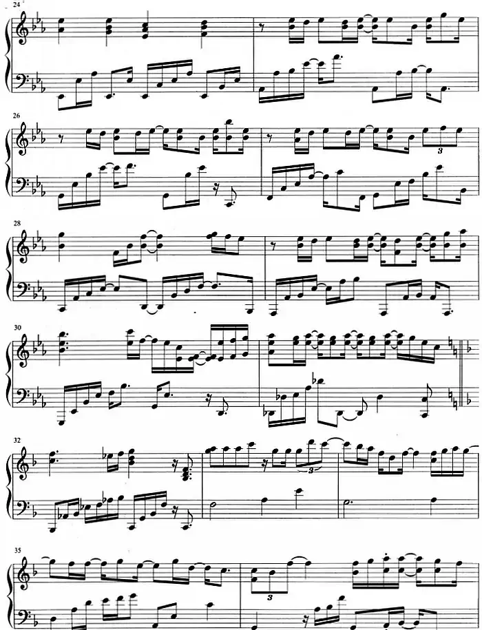 流行歌曲改编的钢琴曲：我们就到这