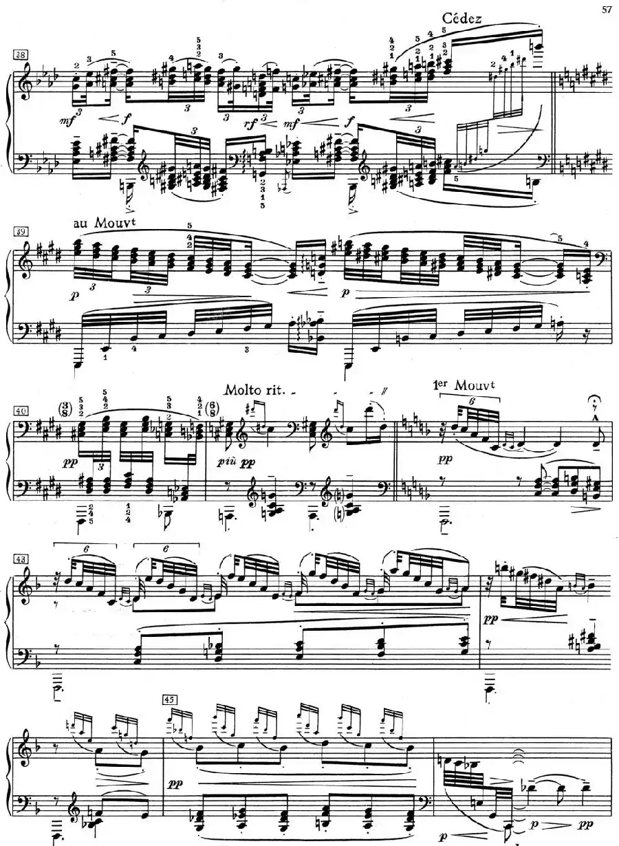 德彪西12首钢琴练习曲（8 装饰音练习v1.0 agréments）