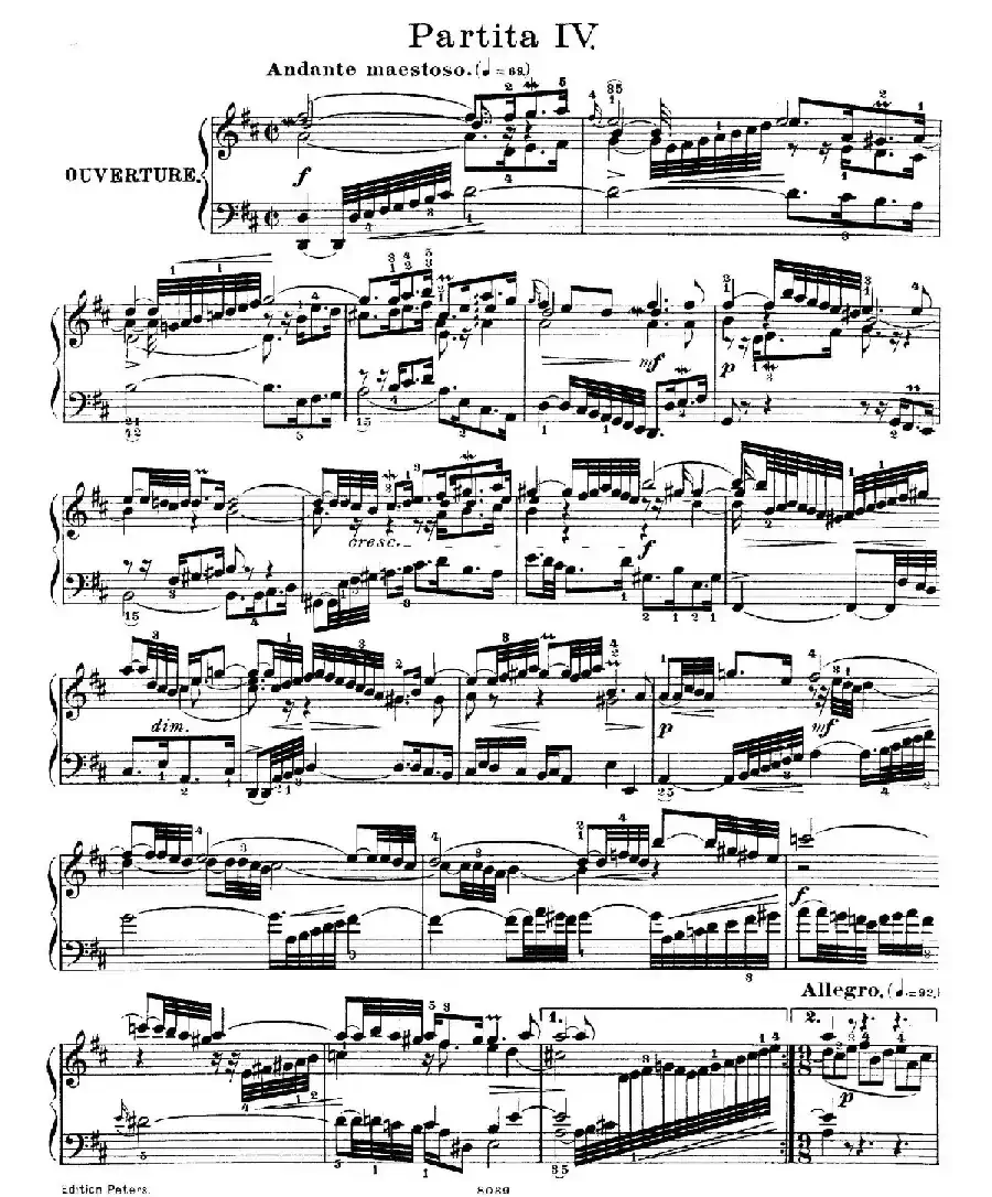 Six Partitas BWV 825-830（6首帕蒂塔·4）