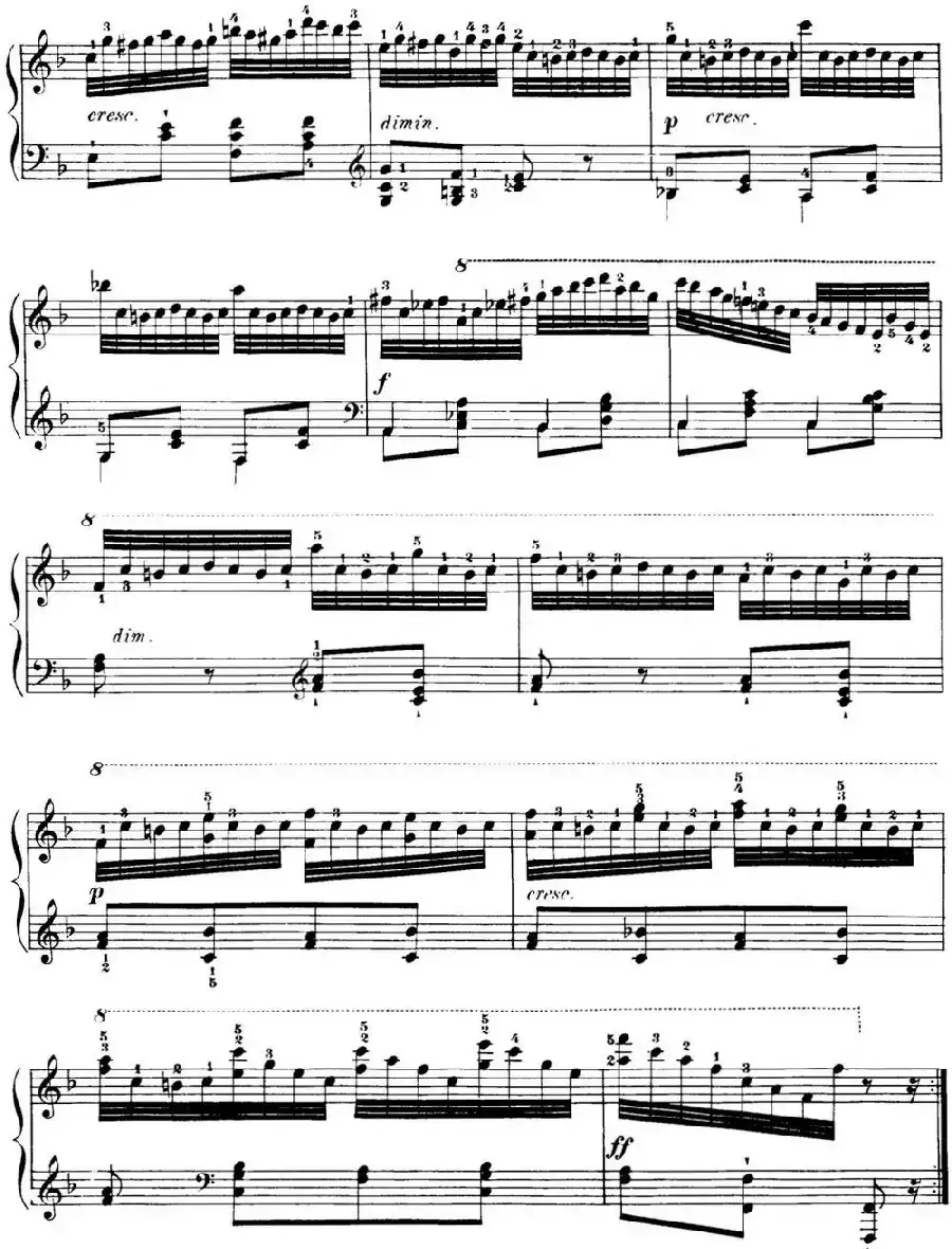 40首车尔尼Op.299钢琴快速练习曲（NO.14）