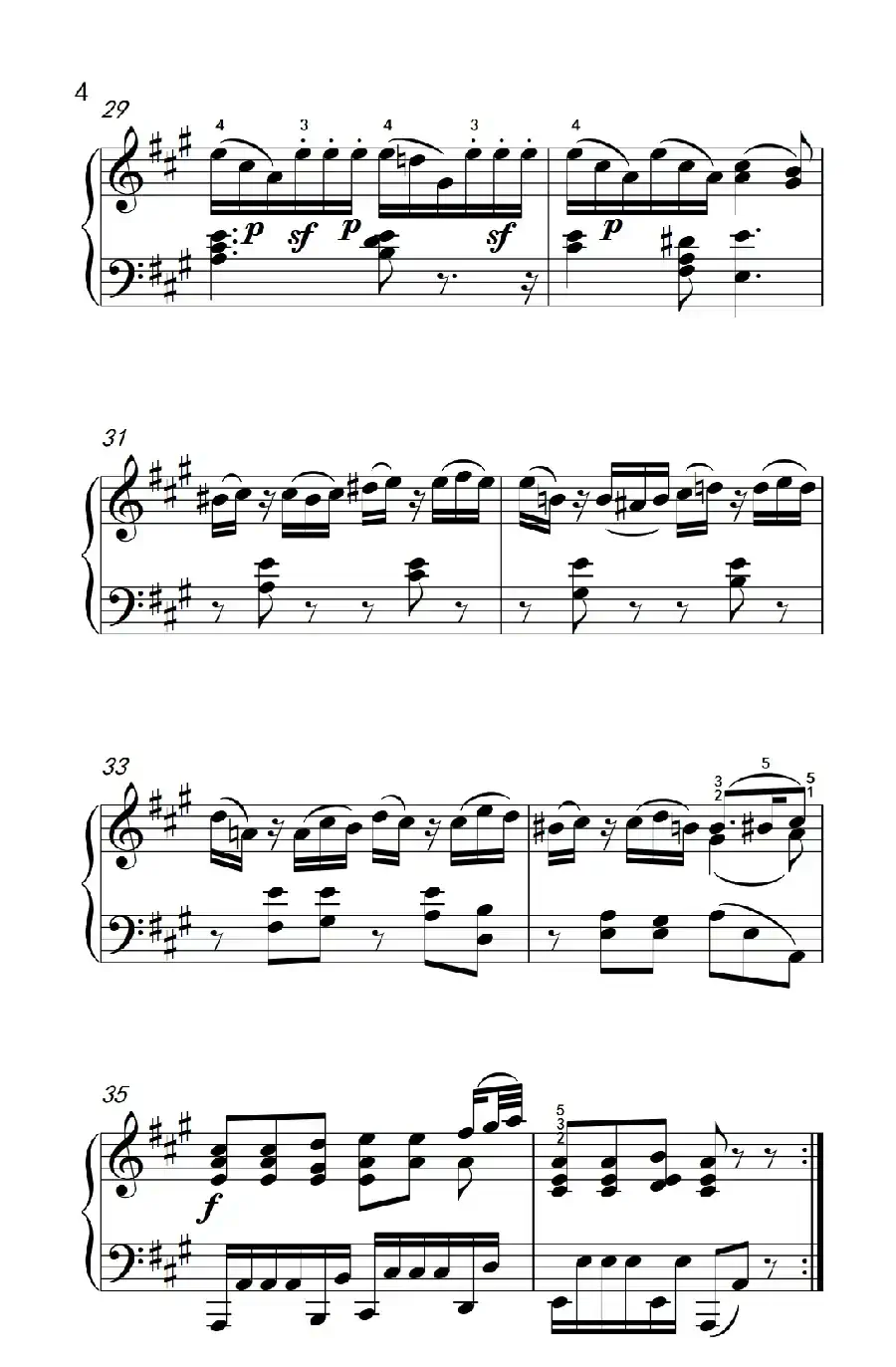 A大调钢琴奏鸣曲 优雅的行板