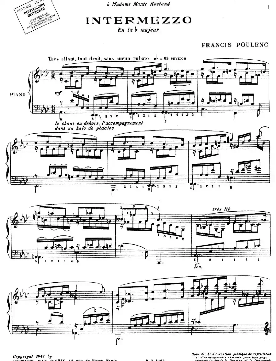 Intermezzo No.3 in A-flat Major（降A大调第三间奏曲）