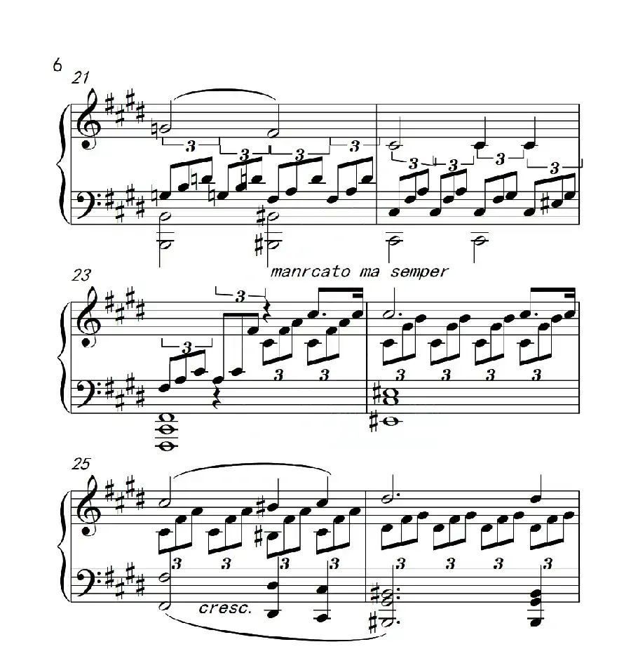 第六级 奏鸣曲(中国音乐学院钢琴考级作品1~6级)