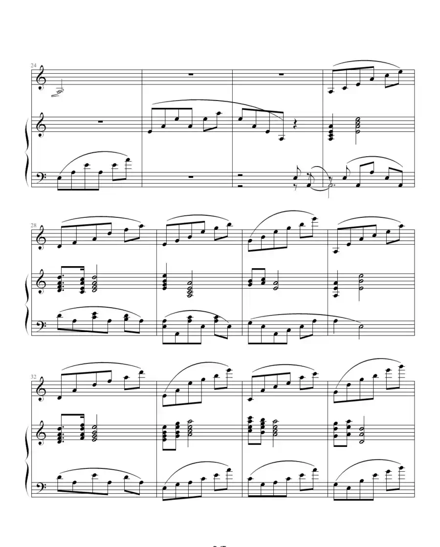 My love（钢琴伴奏谱）