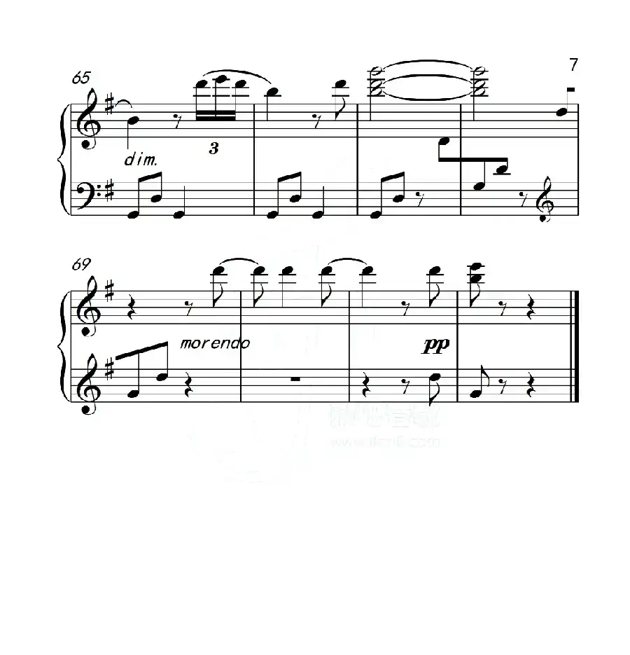 第五级 小小行列(中国音乐学院钢琴考级作品1~6级)