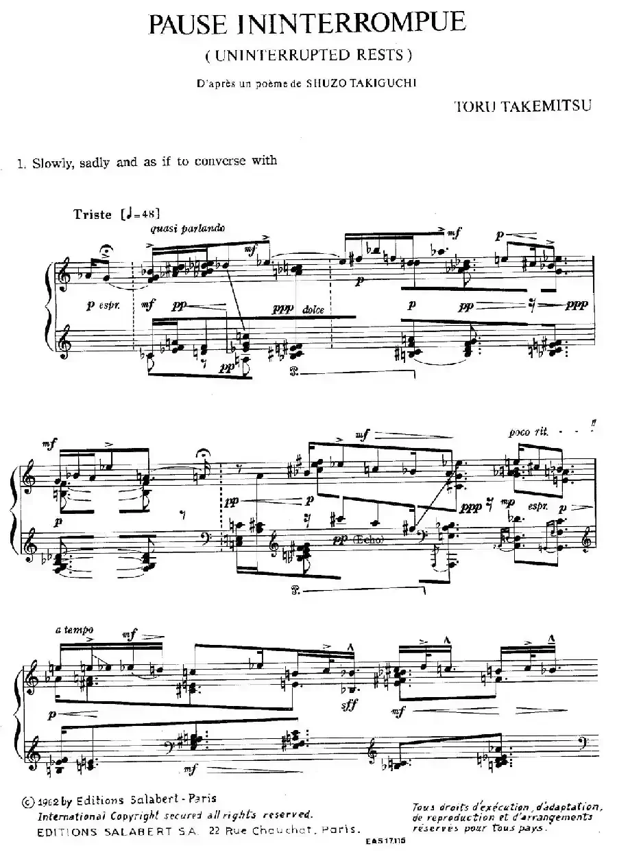 Pause Ininterrompue （无中断的休止·1）