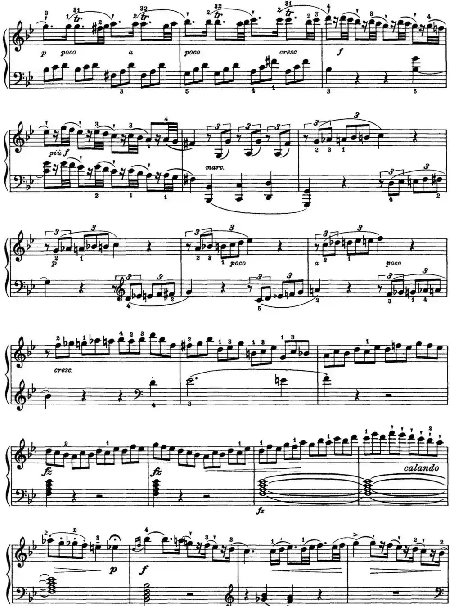 海顿 钢琴奏鸣曲 Hob XVI 41 in B-flat major