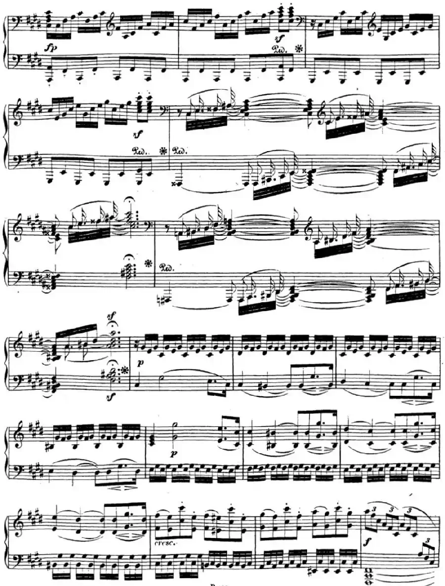 贝多芬钢琴奏鸣曲14 月光 升c小调 Op.27 No.2 C-sharp minor