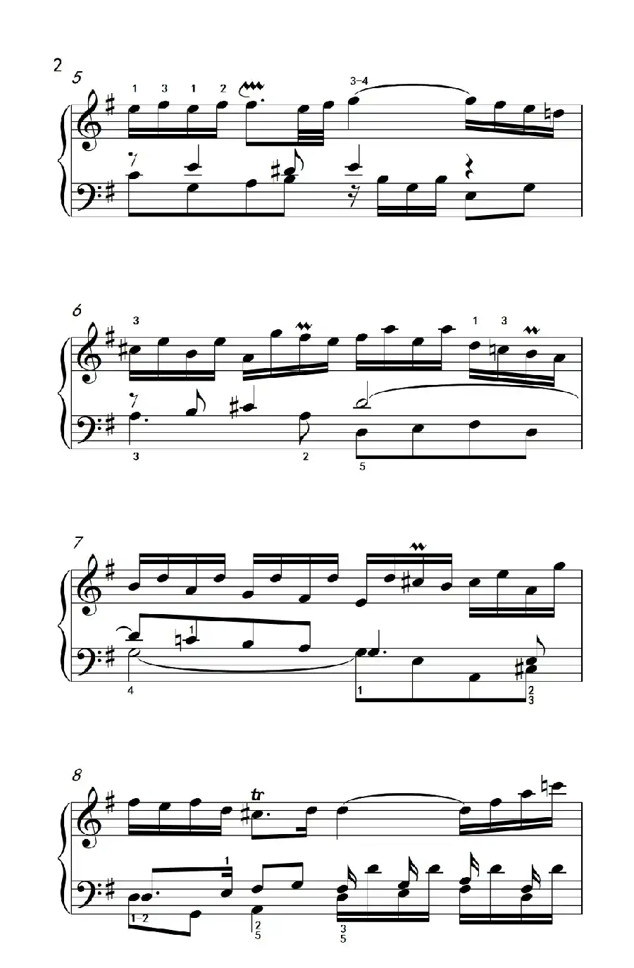 第八级2.阿勒曼德舞曲（中央音乐学院 钢琴（业余）考级教程 7-9级）