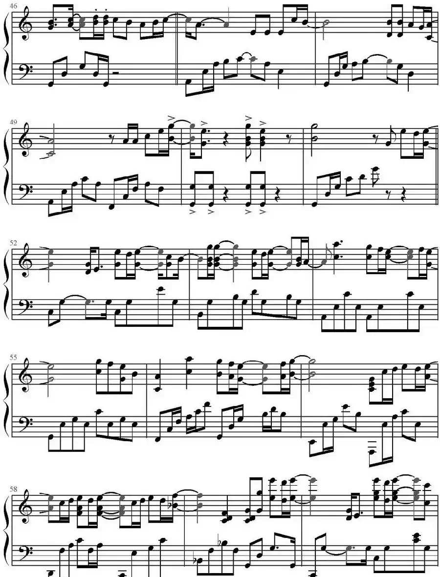 可惜没如果(文武贝钢琴编配版)