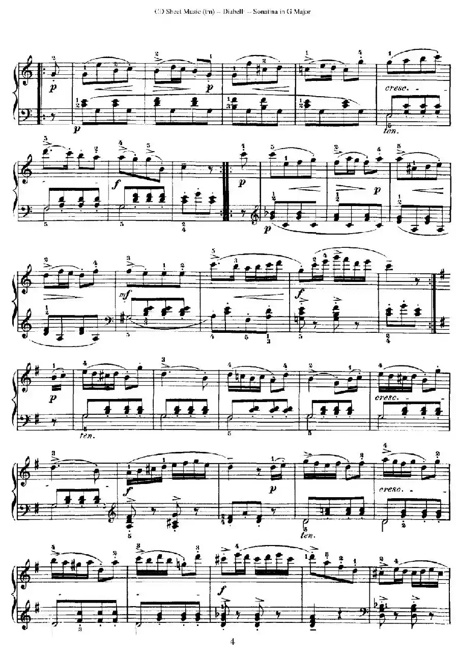 4 Piano Sonatinas（4首钢琴小奏鸣曲）（Op.151 No.1）