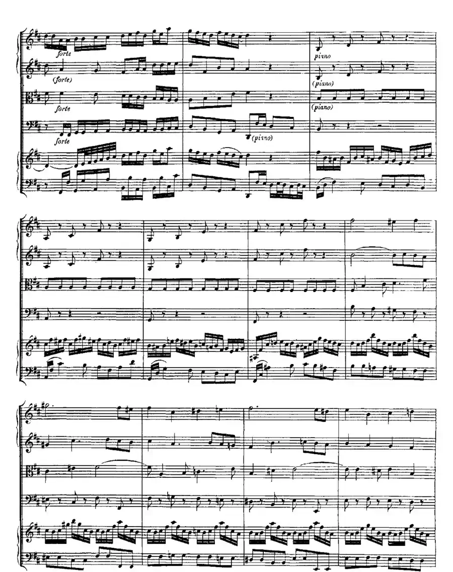 Harpsichd Concerto in D Maj BWV 1054（D大调第三号古钢琴协奏曲·总谱）