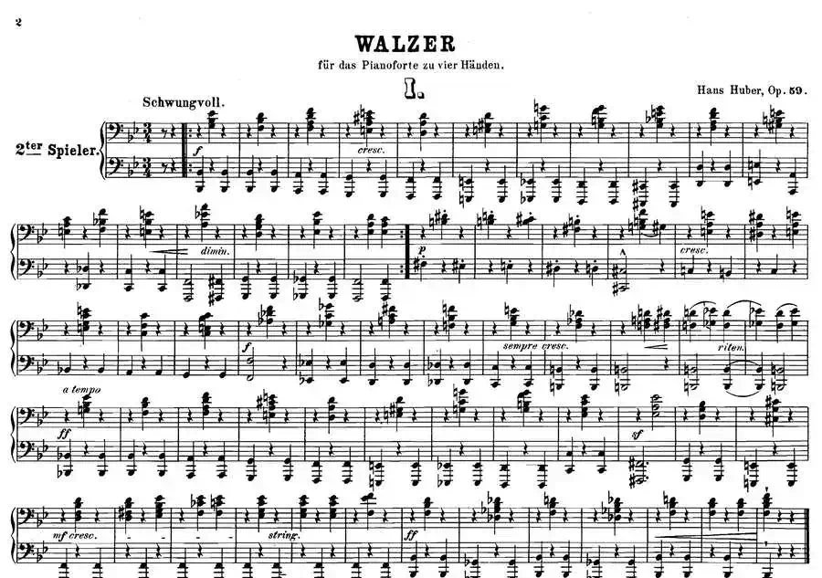 12 Waltzes Op.59 4 Hands（12首圆舞曲·四手联弹·Ⅰ）
