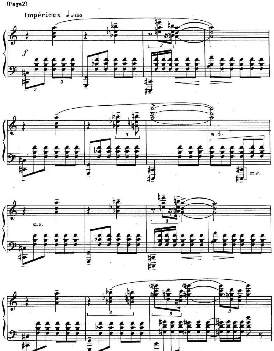 斯克里亚宾3首钢琴练习曲 Op65（No.3）