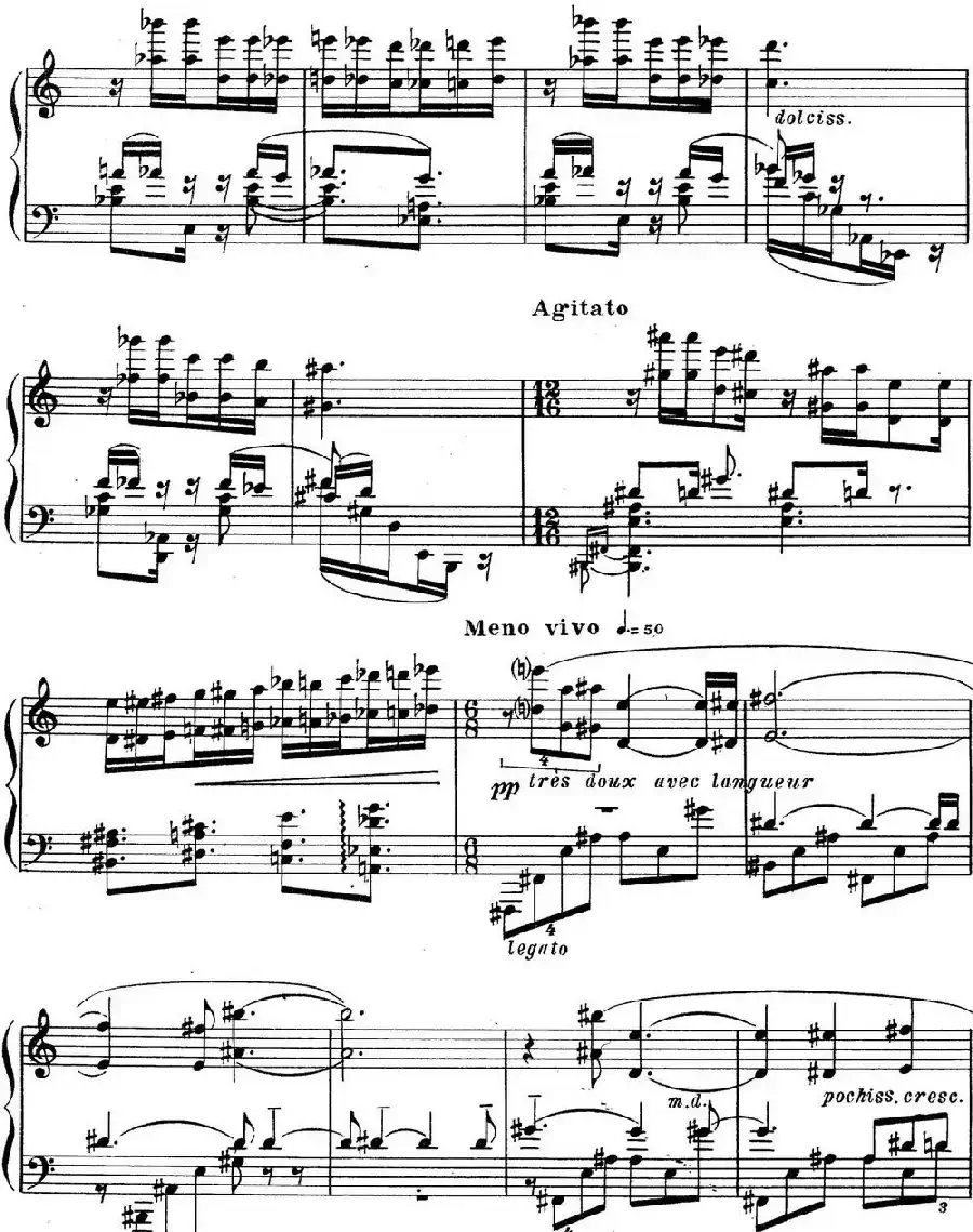 斯克里亚宾 钢琴练习曲 Op.65 No.1