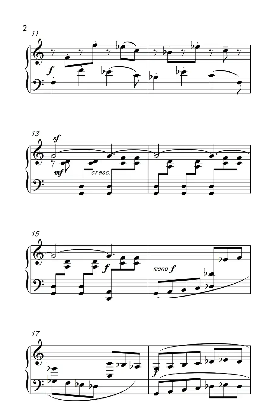 六首保加利亚节奏舞曲 第二首（巴托克 小宇宙 钢琴教程 6）