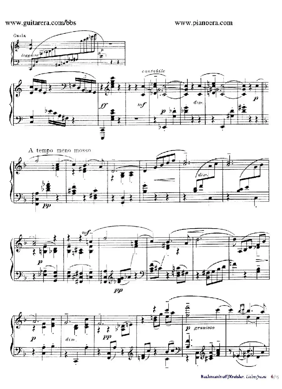 Liebesfreud（爱的喜悦）（钢琴独奏版）