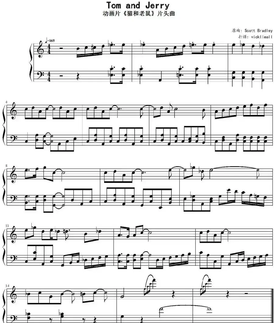 Tom and Jerry(动画片《猫和老鼠》片头曲)