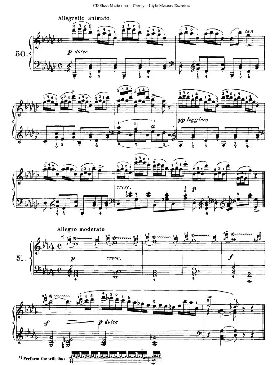 160 Eight- Measure Exercises.Op.821（车尔尼160首钢琴八小节练习曲（36——53））