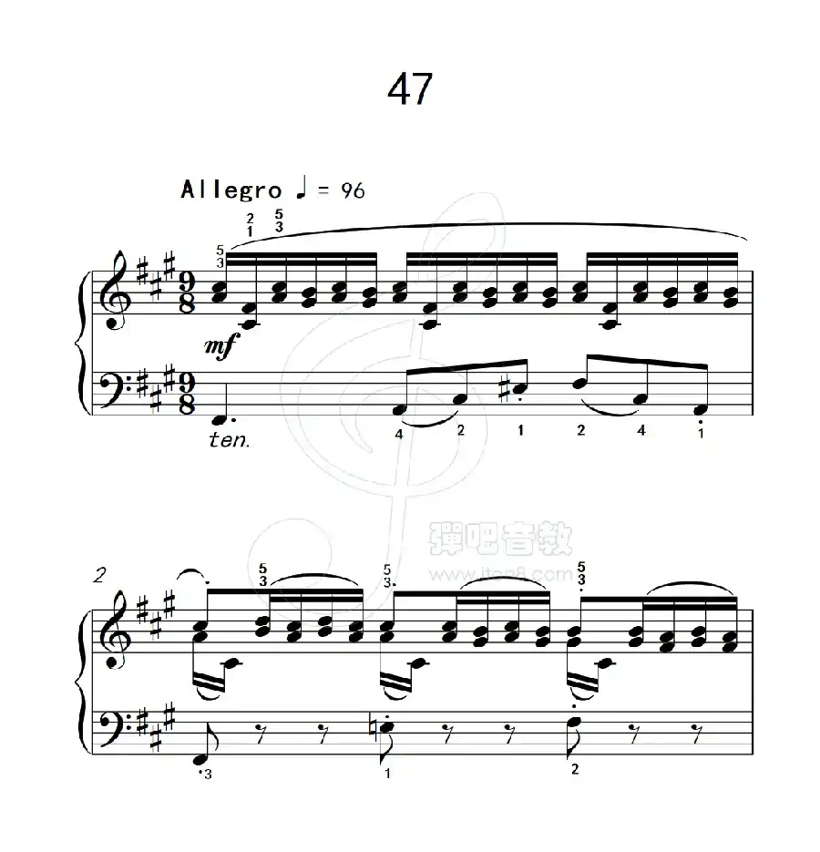 练习曲 47（克拉莫钢琴练习曲60首）