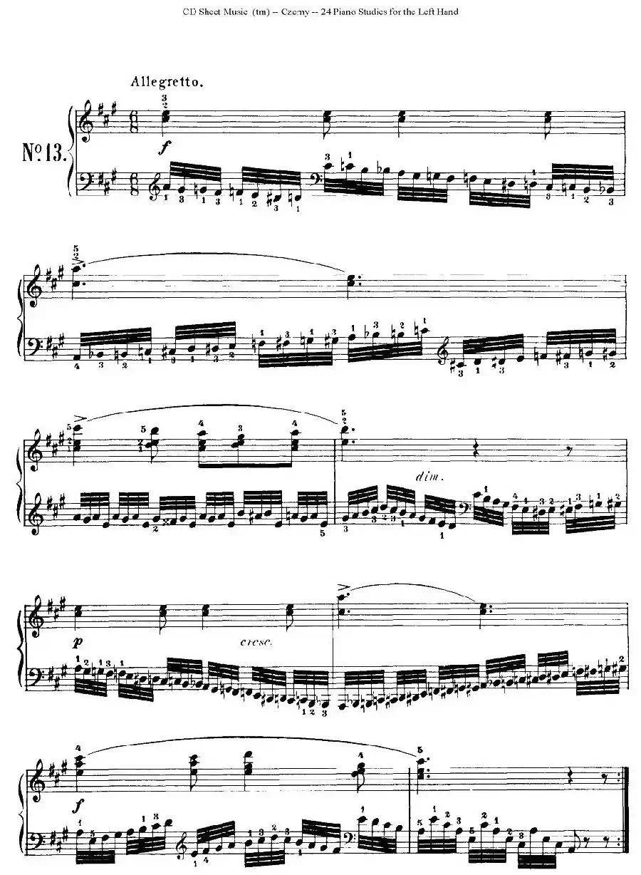 Czerny - 24 Piano Studie（8—16）（车尔尼 - 24首钢琴练习曲）