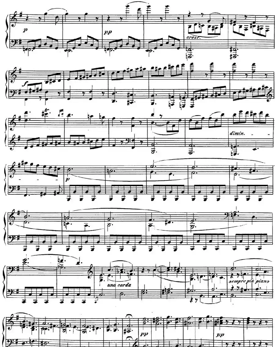 贝多芬钢琴奏鸣曲30 E大调 Op.109 E major