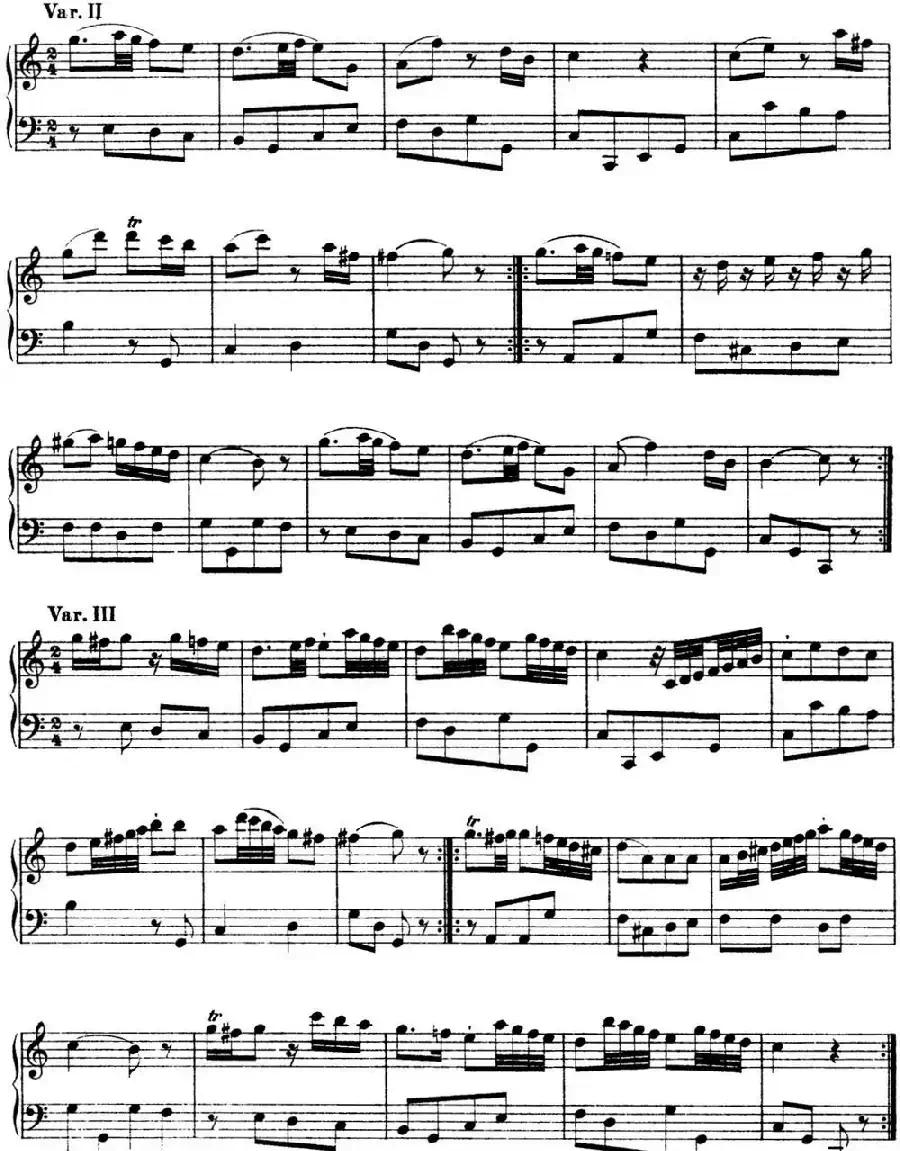 海顿 钢琴奏鸣曲 Hob XVI 15 in C major