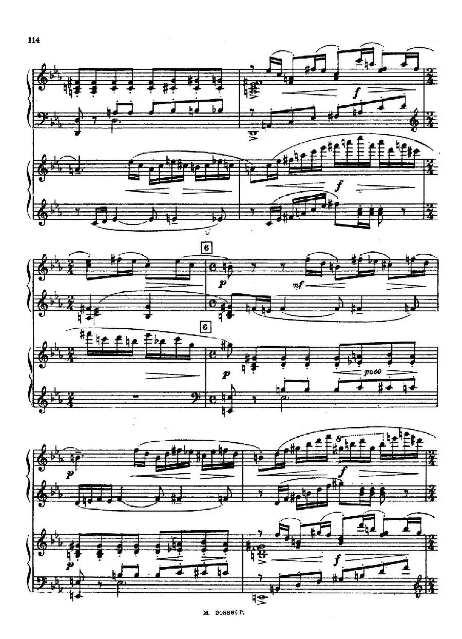 交响舞曲 Symphonic Dance Op.45（双钢琴）