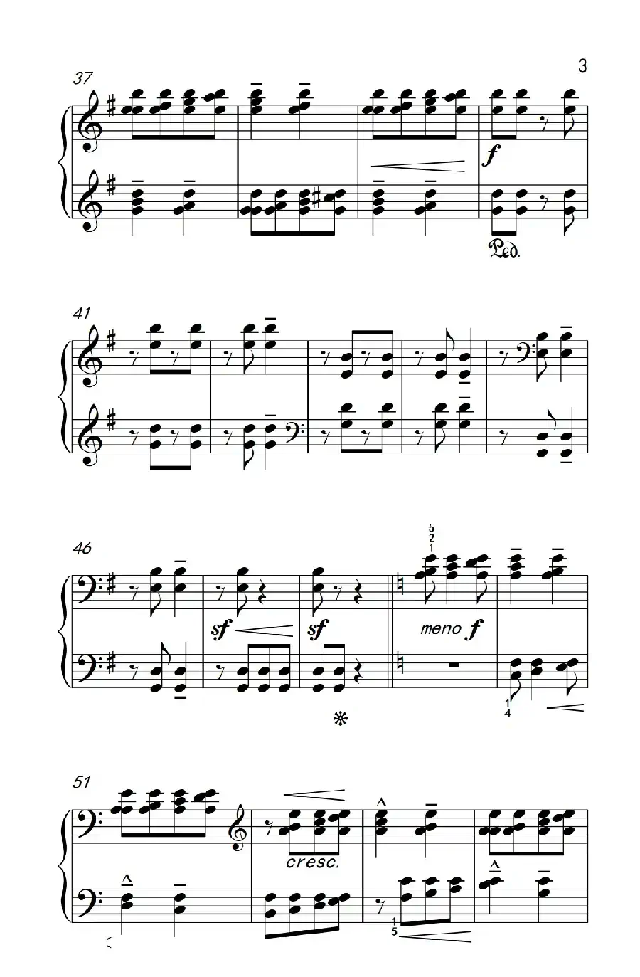 和弦齐奏与旋律和音（巴托克 小宇宙 钢琴教程 5）