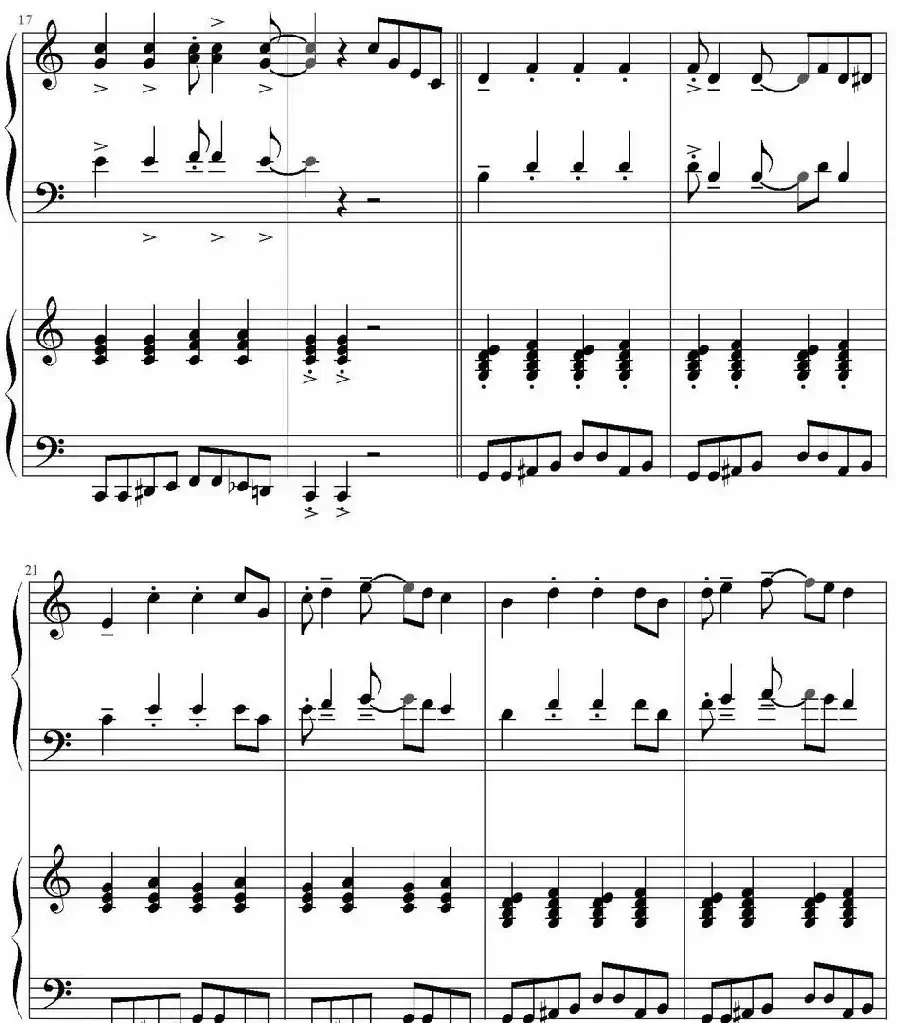 小蓝恰恰（Little Blue Cha-Cha 四手联弹）