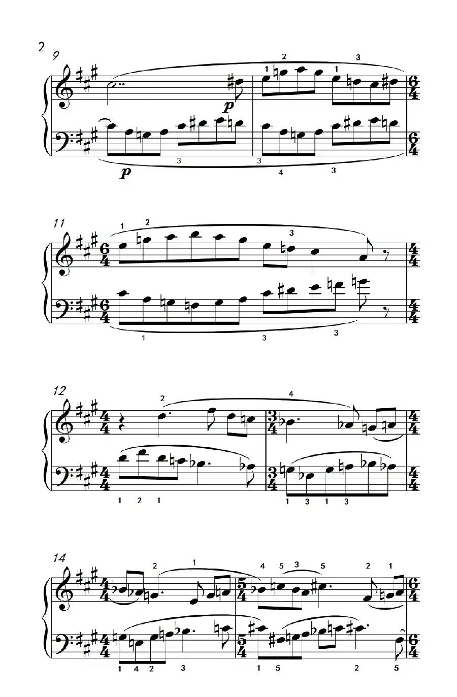 二声部练习曲（巴托克 小宇宙 钢琴教程 4）