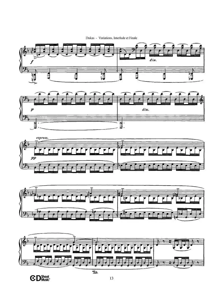 Variations, Interlude & Finale on theme de Rameau（拉摩主题变奏曲、间奏曲和终曲·第一部分）