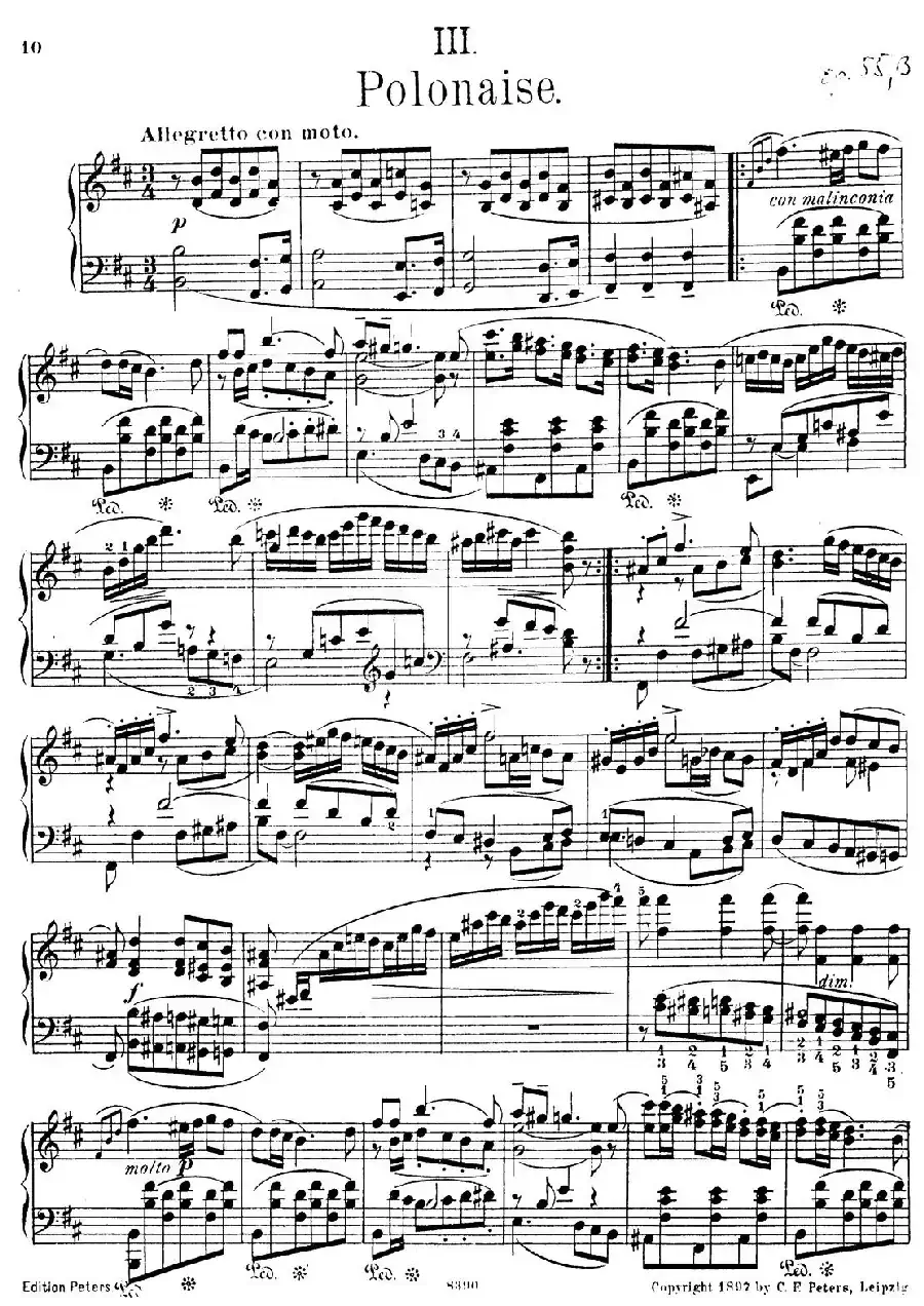 4首波兰民族舞曲 Op.55（Ⅲ）