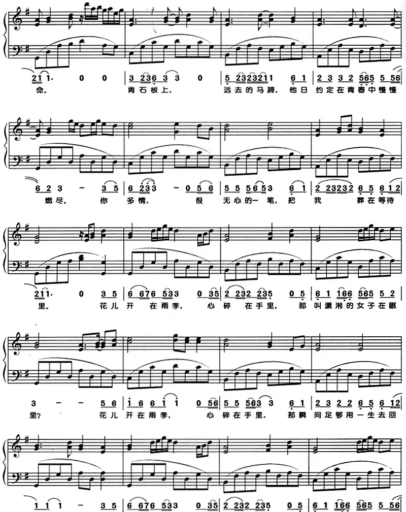 潇湘雨（钢琴弹唱）