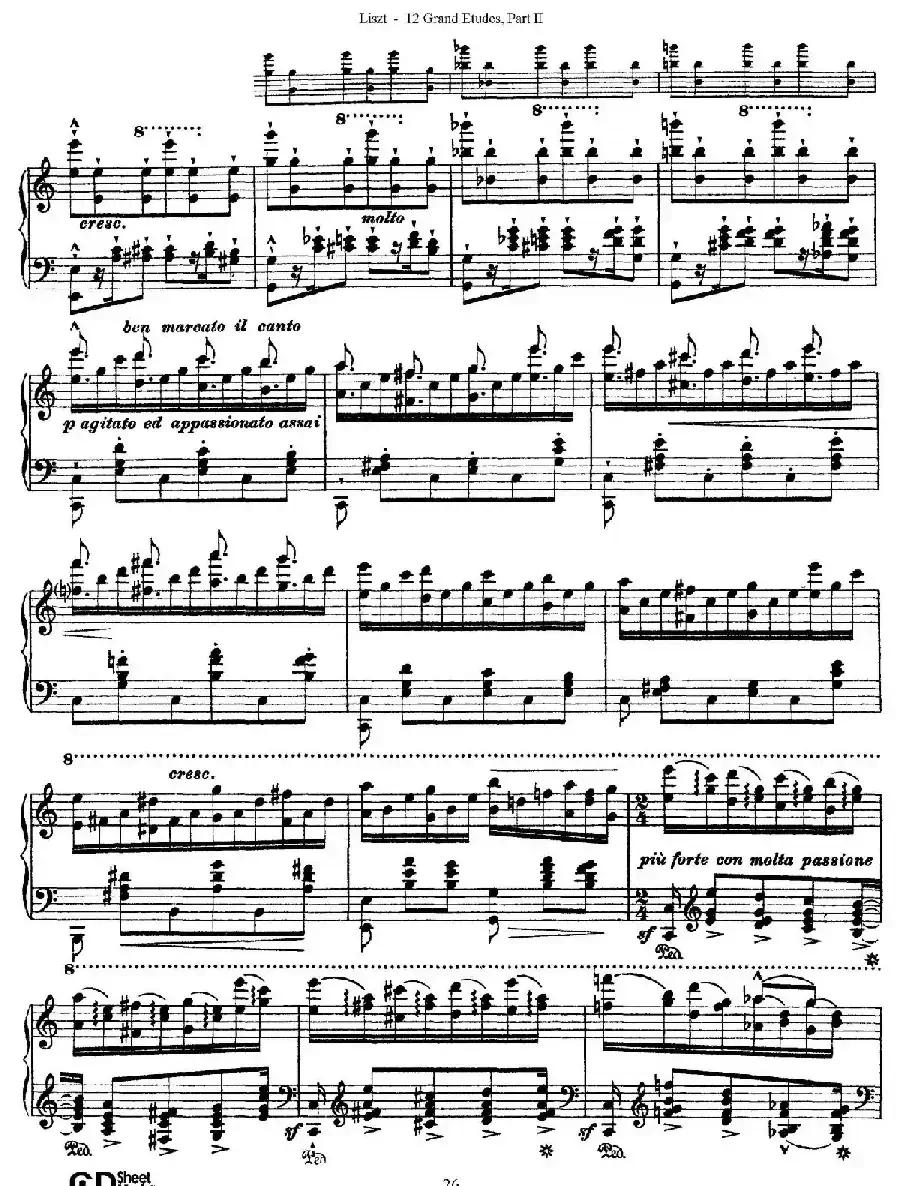 12 Grand Etudes S.137（12首华丽的练习曲·8）