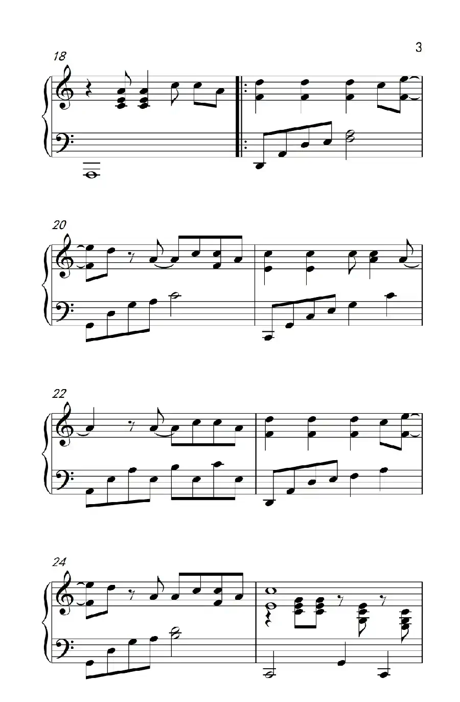 日不落(《弹吧音教》制谱版)