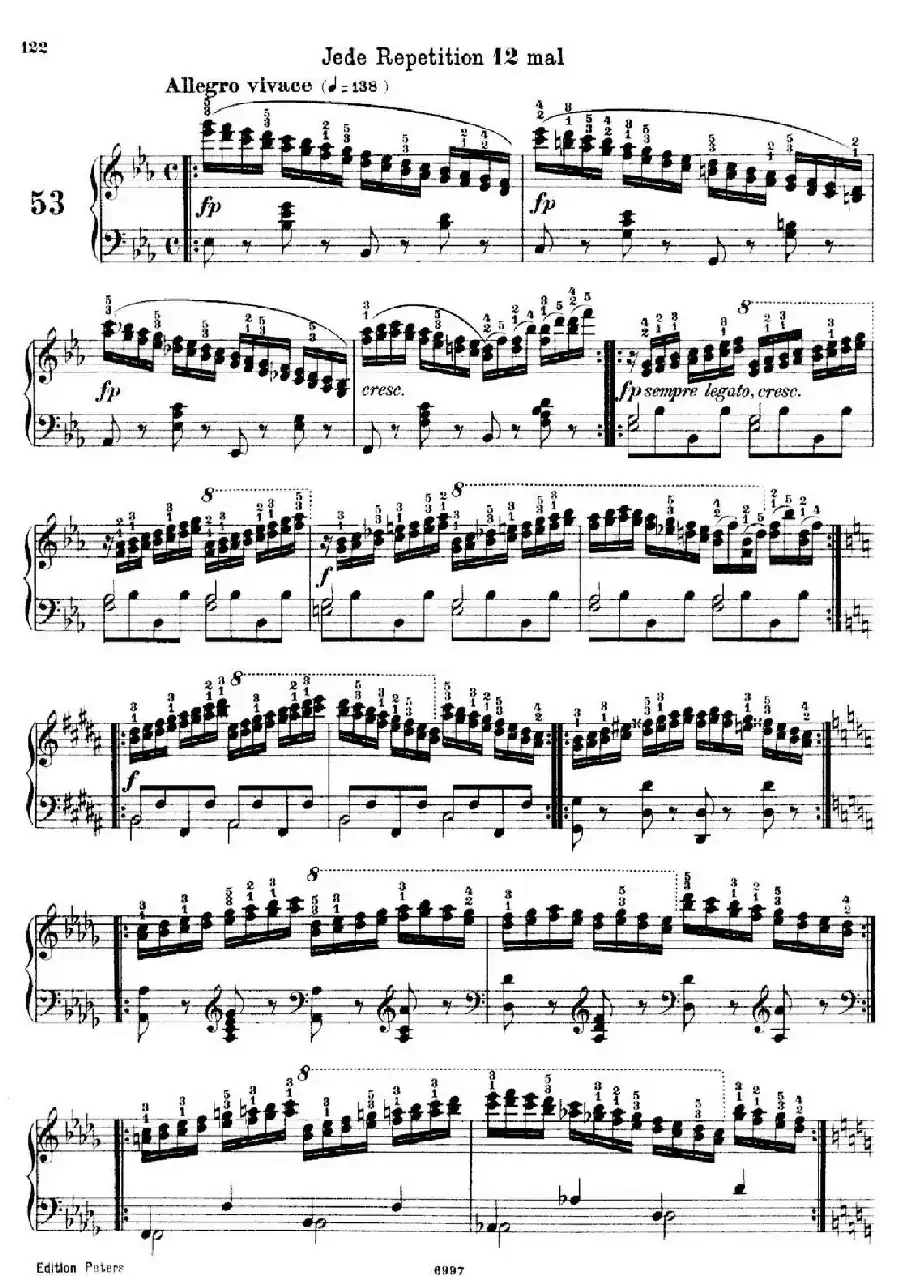School of the Virtuoso Op.365（60首钢琴高级练习曲·53）