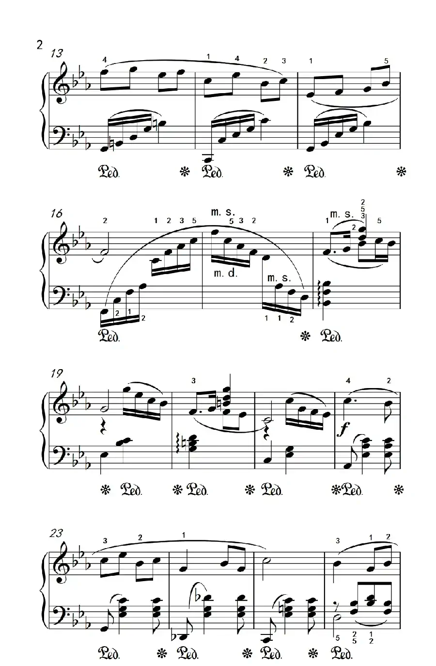 黄水谣 片段（老年大学 钢琴教程 3）