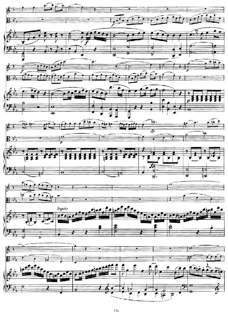 Piano Trio no.2 in E-flat Major K.498（降E大调钢琴三重奏）