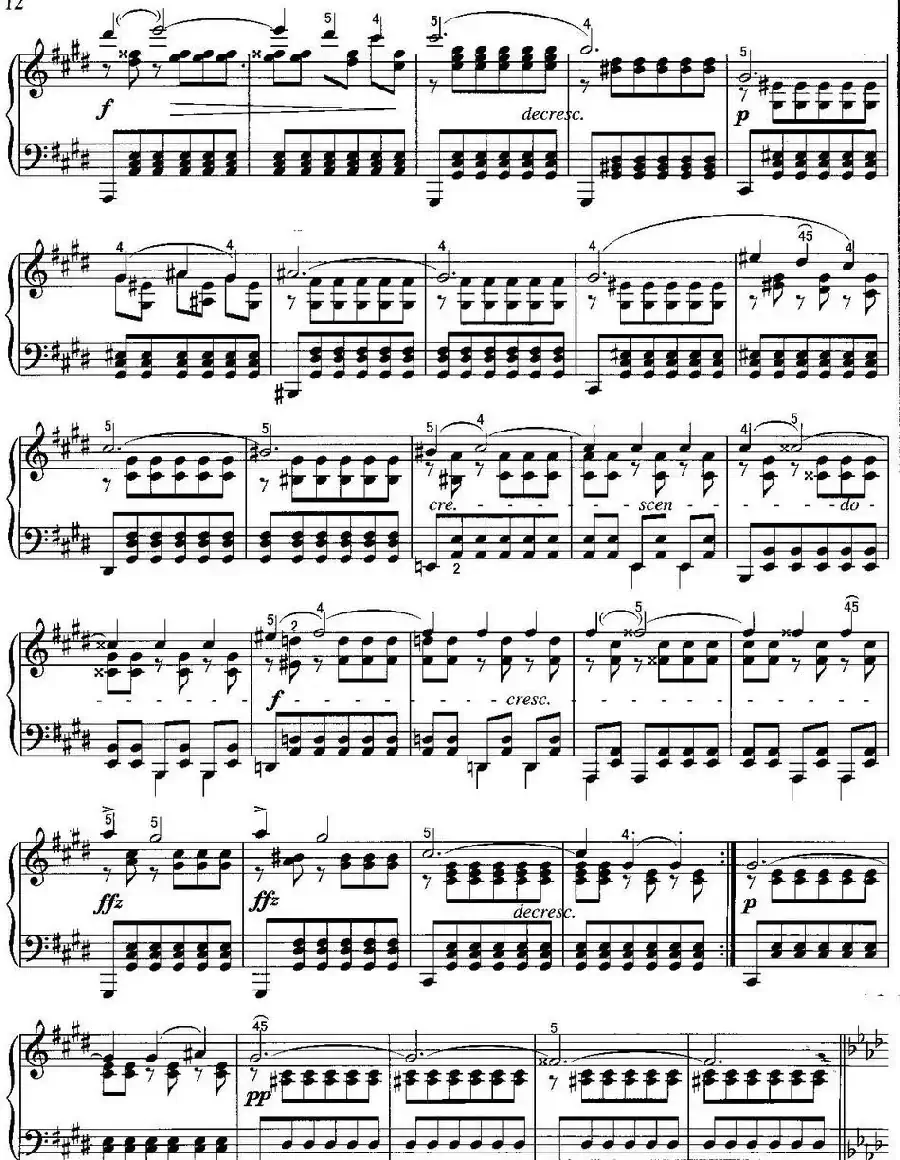 不可不弹的世界钢琴名曲：即兴曲（第4首）