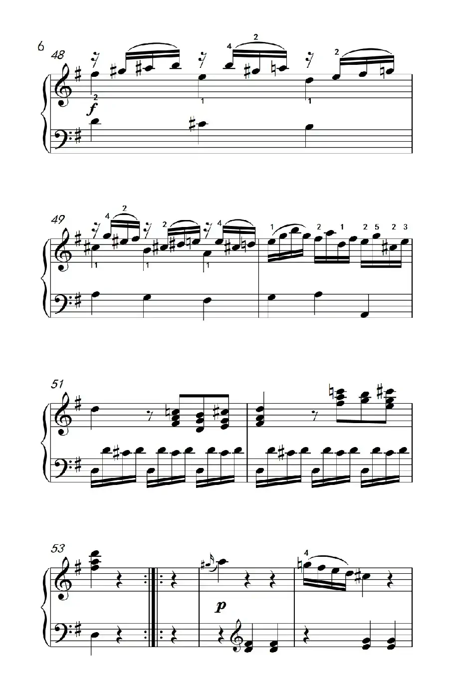 第六级 2.G大调奏鸣曲 莫扎特（中央音乐学院 钢琴（业余）考级教程 4-6级）