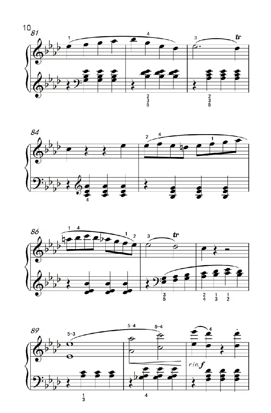 奏鸣曲 Opus 2 Nr.1 第四乐章(贝多芬奏鸣曲集 1)