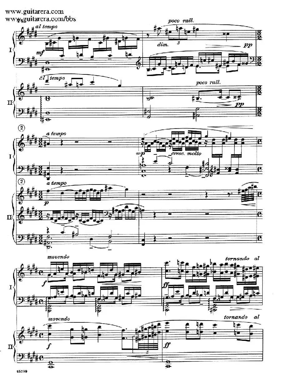 Piano Concerto Op.38（钢琴协奏曲·双钢琴·第二乐章）