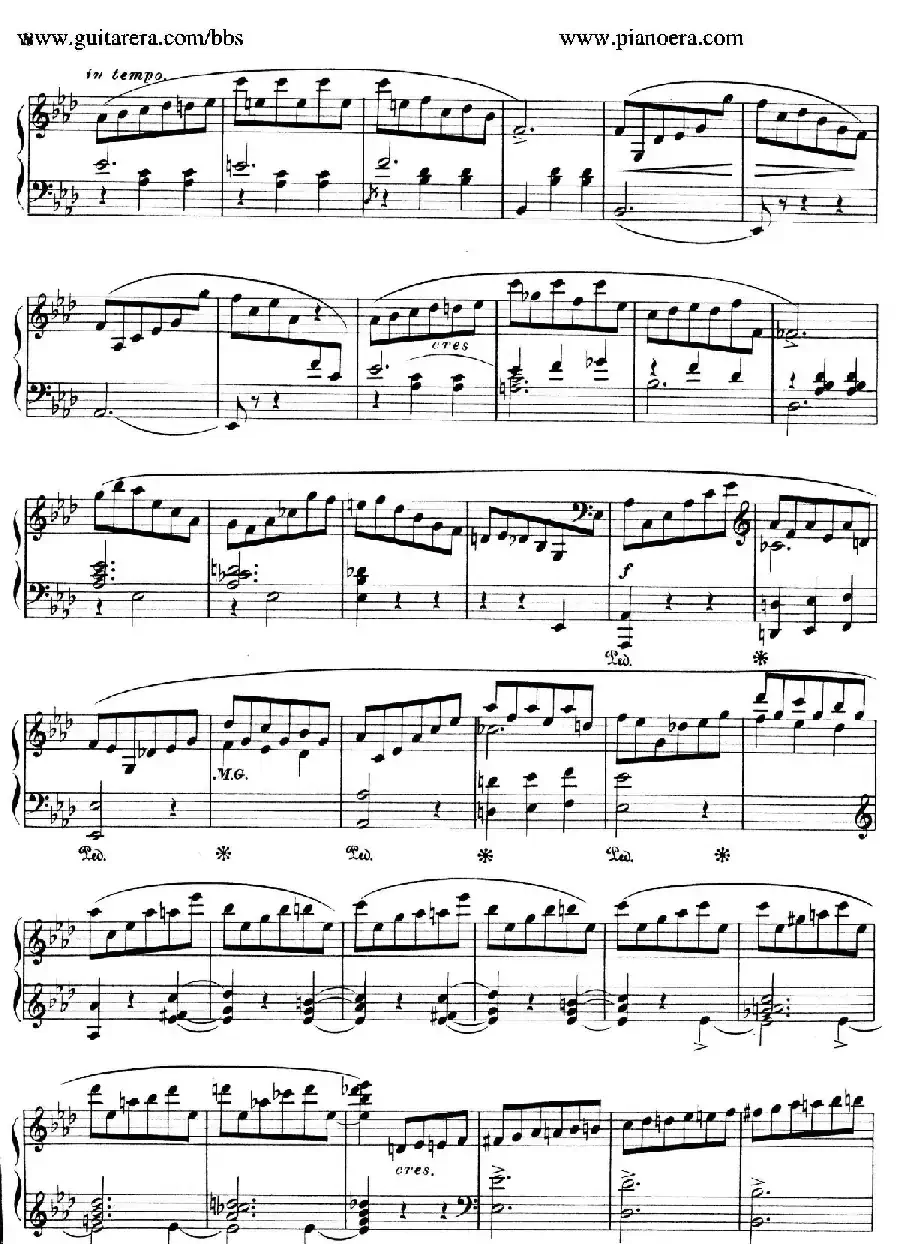 Valse Brillante in A Flat Major（降A大调华丽圆舞曲）