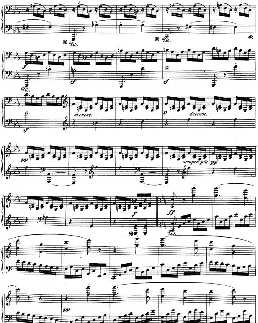 贝多芬钢琴奏鸣曲21 黎明(华尔斯坦) C大调 Op.53 C major