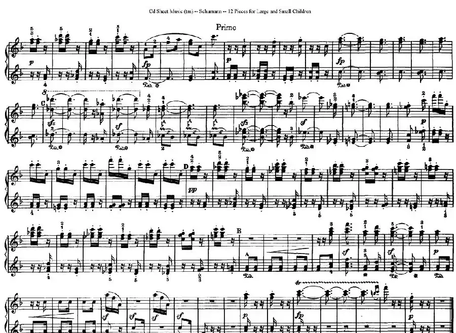 12首为孩子们而作的四手联弹曲 Op.85（四手联弹）（10）